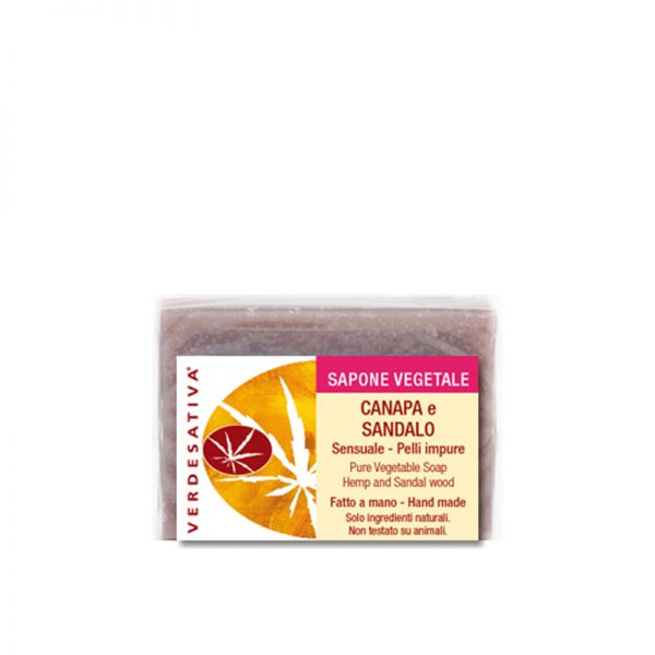 Sapone Canapa e sandalo 100% bio degradabile - 100gr