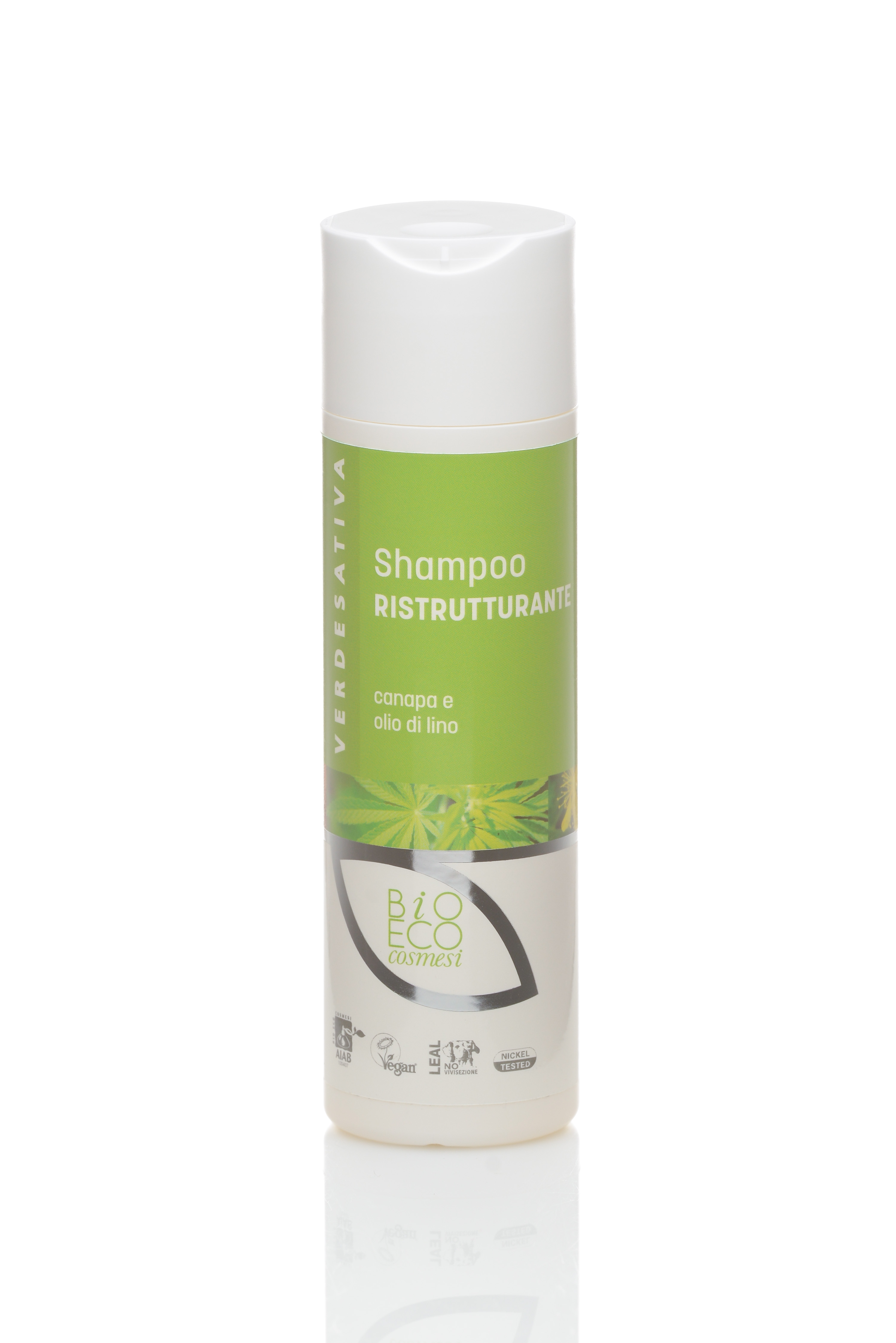 Shampoo Ristrutturante canapa e olio di lino 100% naturale e bio degradabile - 200ml
